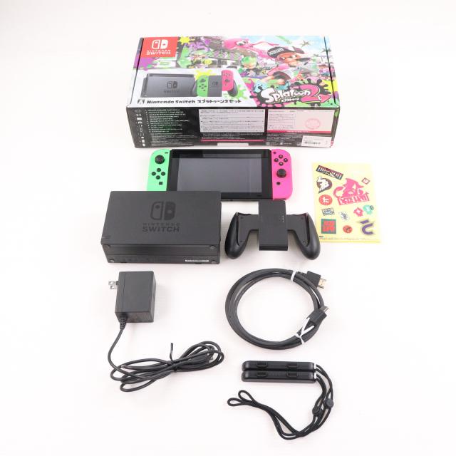 Nintendo Switch 本体 スプラトゥーン2 付属品有 Splatoon 2デザインの