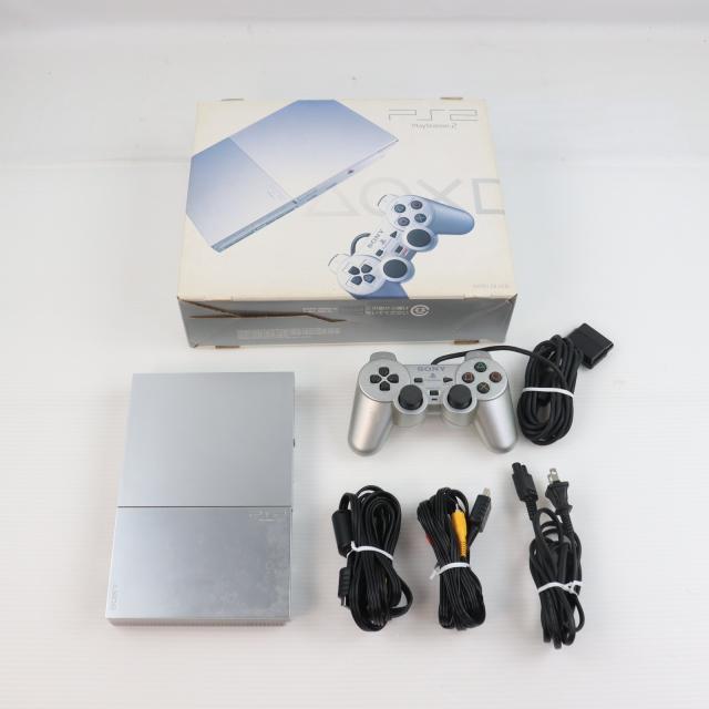【中古即納】[PS2] (本体) PlayStation 2(プレイステーション2) サテン・シルバー SCE(SCPH-90000SS)(20071122)