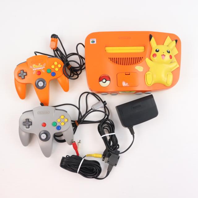 【中古即納】[N64] (本体) ピカチュウ NINTENDO64(ニンテンドウ64/ニンテンドー64) オレンジ イエロー 任天堂(NUS-101)(20000721)