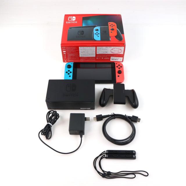 【中古即納】[Switch] (本体) Nintendo Switch(ニンテンドースイッチ) Joy-Con(L) ネオンブルー/R ネオンレッド 任天堂(HAD-S-KABAH)(20190830)