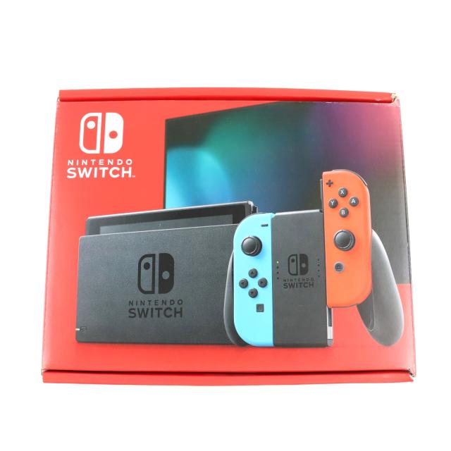 【中古即納】[Switch] (本体) Nintendo Switch(ニンテンドースイッチ) Joy-Con(L) ネオンブルー/R ネオンレッド 任天堂(HAD-S-KABAH)(20190830)