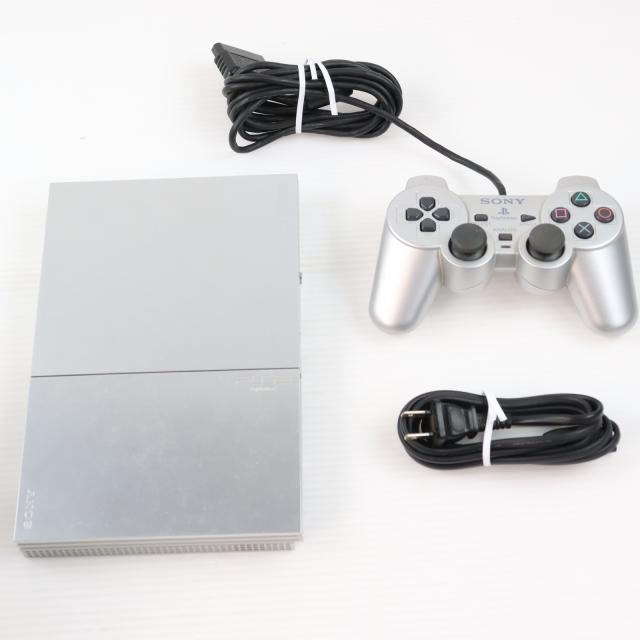 【中古即納】[PS2] (本体) PlayStation 2(プレイステーション2) サテン・シルバー SCE(SCPH-90000SS)(20071122)