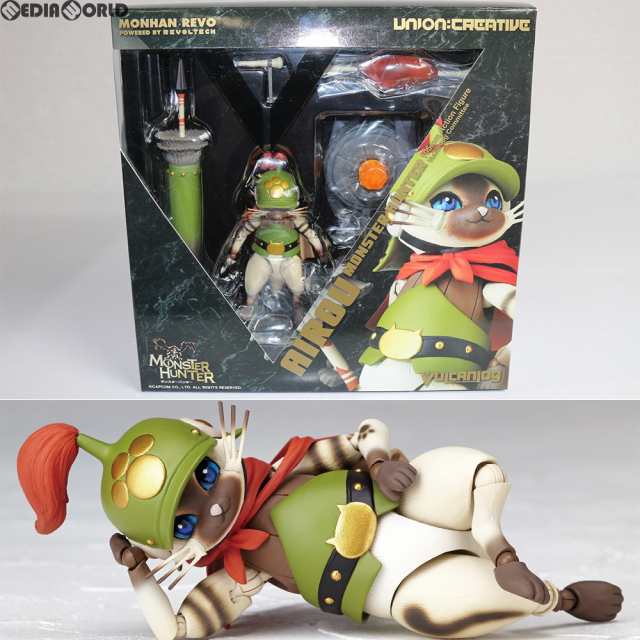 【中古即納】[FIG]Vulcanlog(ヴァルカン-ログ) 005モンハンリボ オトモアイルー(ブレイブネコシリーズ) モンスターハンター4G 完成品 可