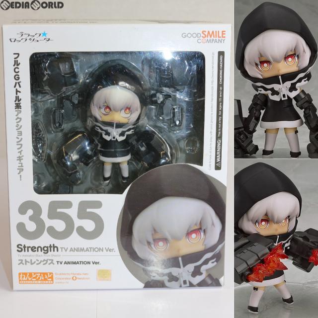 【中古即納】[FIG] ねんどろいど 355 ストレングス TV ANIMATION Ver. ブラック★ロックシューター 完成品 可動フィギュア グッドスマイルカンパニー(20131219)の通販は