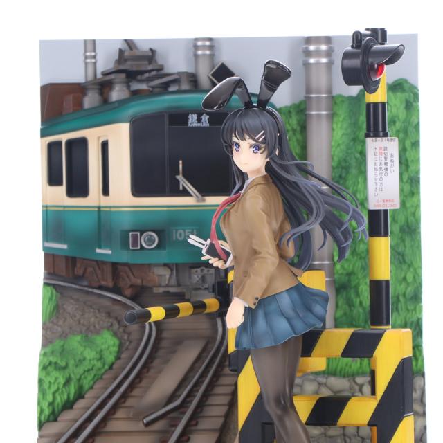 【中古即納】[FIG] eStream Store限定 SHIBUYA SCRAMBLE FIGURE 桜島麻衣(さくらじままい) -江ノ電 Ver.- 青春ブタ野郎はバニーガール先輩の夢を見ない 1/7 完成品 フィギュア eStream/アルファサテライト(20220531)_8