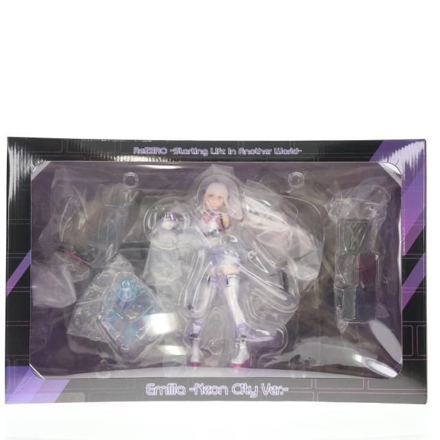 【中古即納】[FIG] 単体購入特典付属 SHIBUYA SCRAMBLE FIGURE エミリア -Neon City Ver.- Re:ゼロから始める異世界生活 1/7 完成品 フィギュア eStream Store Amazon限定 eStream/アルファサテライト(20220630)
