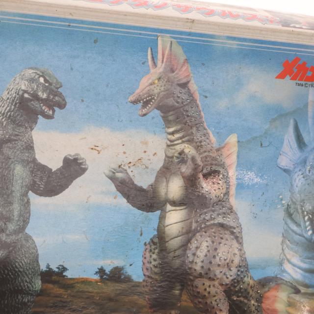 【中古即納】[FIG] ムービーモンスターシリーズ ゴジラ1975 チタノザウルスセット メカゴジラの逆襲 完成品 フィギュア バンダイ(19991231)
