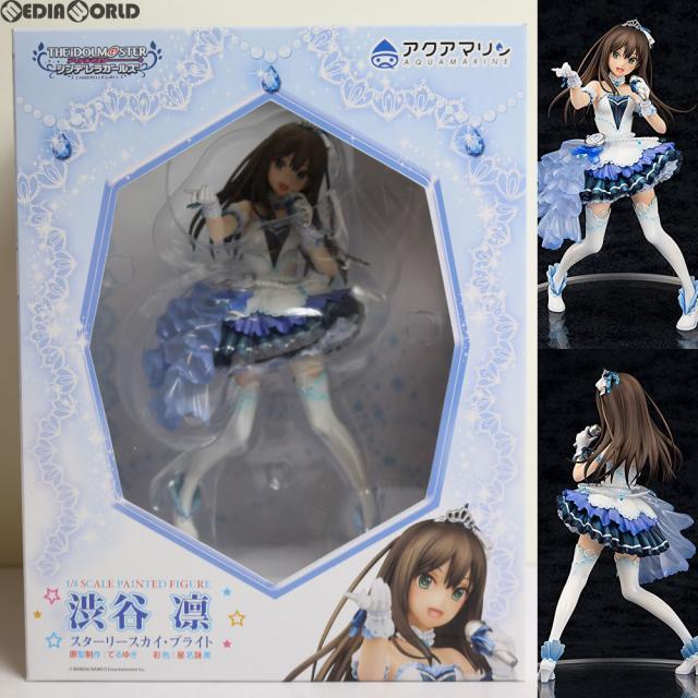 【中古即納】[FIG] 渋谷凛(しぶやりん) スターリースカイ・ブライト 偶像御師匠さん シンデレラガールズ 1/8 為し遂げる品 図形 藍緑色(20171118)