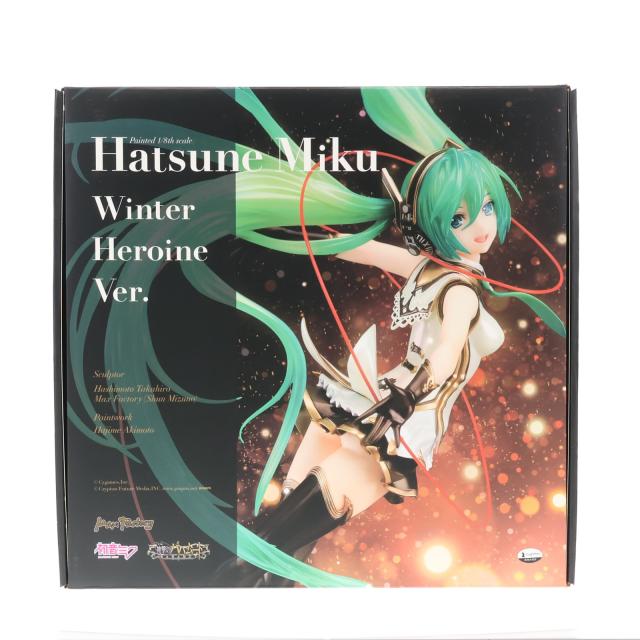 【中古即納】[FIG] GOODSMILE ONLINE SHOP押さえる 初音ミク ウィンターヒロインVer. 人となり歌唱続きもの01 初音ミク×神撃のバハムート 1/8 為し遂げる品 図形 マックスファクトリー(20180930)
