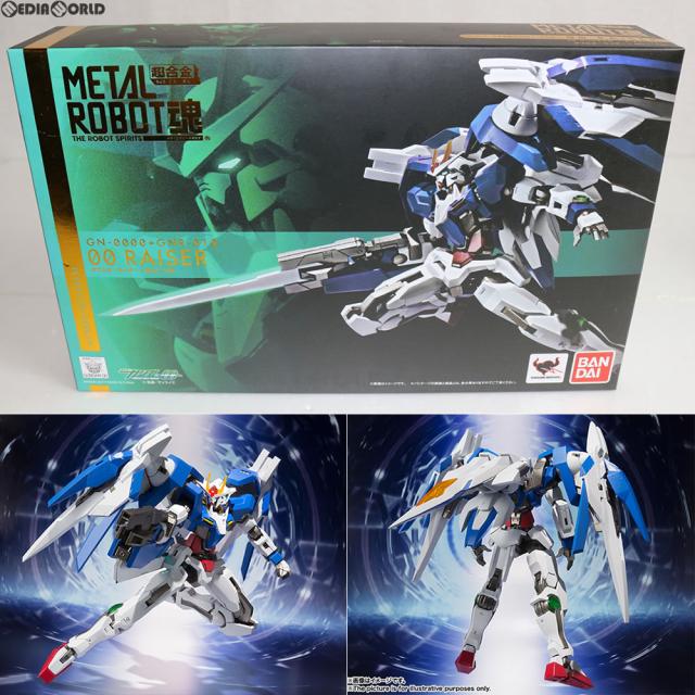 【中古即納】[FIG] METAL ROBOT魂(SIDE MS) ダブルオーライザー+GN人切り包丁III 工作下士官兵火器防波堤OO(ダブルオー) 為し遂げる品 モビール図形 バンダイ(20170527)