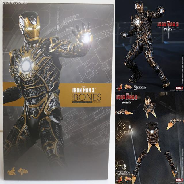 【中古即納】[FIG] ムービー・マスターピース アイアンマン・マーク41(ボーンズ) アイアンマン3 1/6 完成品 アクションフィギュア(MMS251) ホットトイズ(20150731)