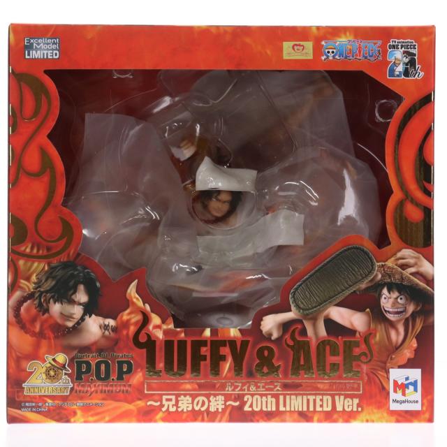 【中古即納】[FIG] Portrait.Of.Pirates P.O.P NEO-MAXIMUM ルフィ エース 〜兄弟の絆〜 20th LIMITED Ver. ONE PIECE(ワンピース) 完成品 フィギュア プレミアムバンダイ 一部店舗 オンラインショップ限定 メガハウス(20241031)
