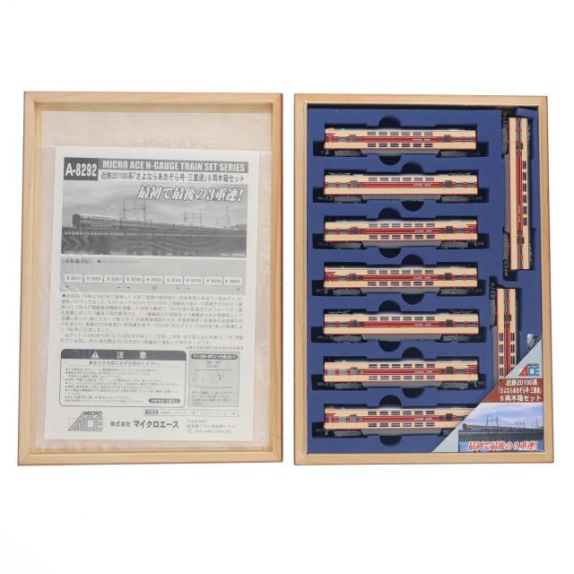 【中古即納】[RWM] A8292 近鉄20100系 「さよなら・あおぞら号三重連」 9両木箱セット(動力付き) Nゲージ 鉄道模型 MICRO ACE(マイクロエース)(20060131)