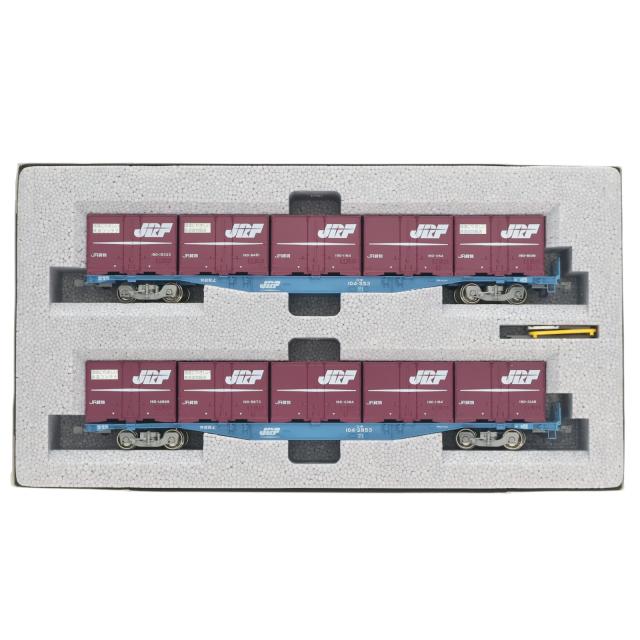 中古即納】[RWM] 3-512 コキ104 19Dコンテナ積載 2両セット(動力無し