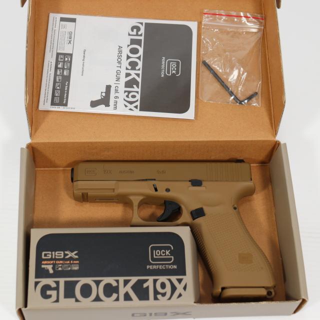 【中古即納】[MIL] VFC/UMAREX(ウマレックス) ガスブローバック GLOCK G19X TAN(タン) (JPver.) (UM3J-G19X-TN01) (18歳以上専用)(20190614)