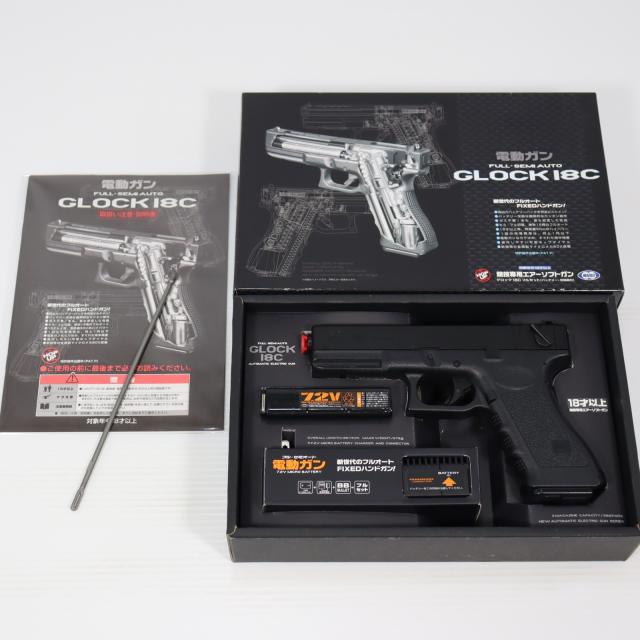 【中古即納】[MIL] 東京マルイ 固定スライド電動ガン グロック18C フルセット (旧パッケージ) (18歳以上専用)(20051031)