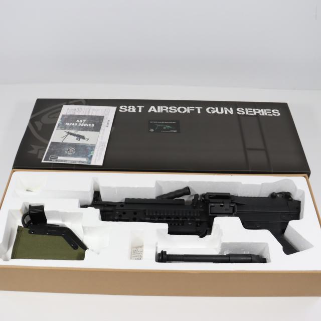 【中古即納】[MIL] S T フルオートオンリー電動ガン M249 PARA スポーツライン 無刻印Ver. BOXマガジン付属タイプ(ST-AEG-103PABSO) (18歳以上専用)(20150223)