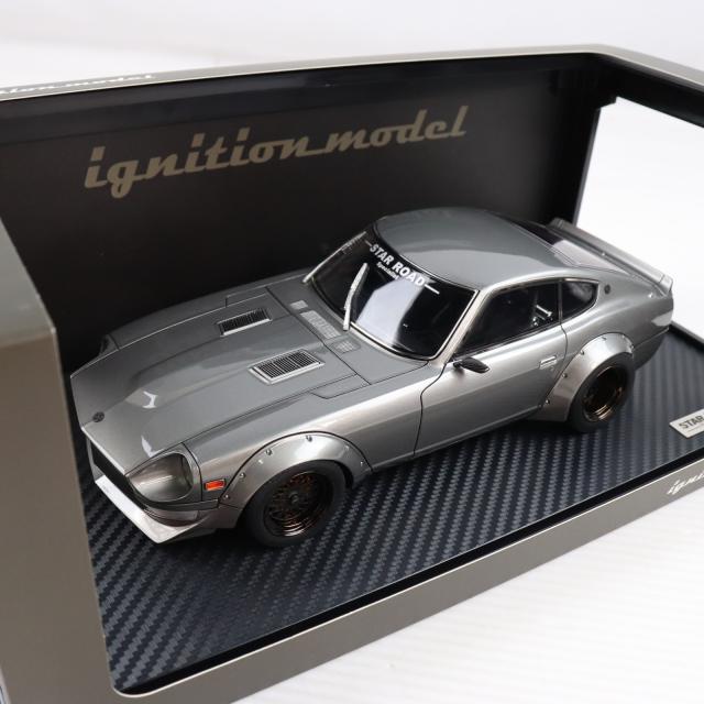 【中古即納】[MDL] 1/18 Nissan Fairlady Z(公明正大成人女性Z)(S30) STAR ROAD(ガンメタリック) 為し遂げる品 ミニカー(IG3112) ignition model(イグニッションモデル)(20240823)