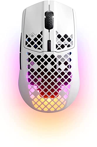 SteelSeries ゲーミングマウス 無線 Aerox 3 Snow Wireless 超軽量 TRUEMOVE AIRセンサー搭載 Qua