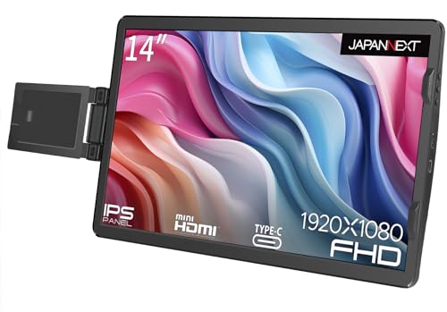 JAPANNEXT 14インチ モバイルモニター IPS パネル フルHD 1920x1080解像度 (Type CMAC PC対応  sRGB