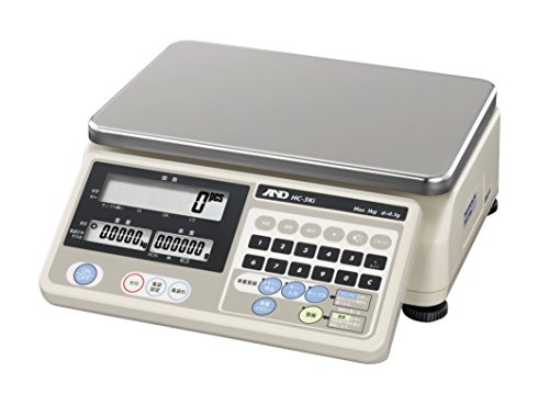 A&D 個数計 HC-3Ki ≪ひょう量:3kg 最小表示:0.5g(計量可能最小単重:0.1g) 皿寸法:300(W)*210(D)mm 検定