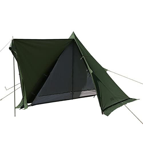 DOD(ディーオーディー) ムシャテント 1人用 火の粉に強い TC 素材の ソロテント T1-819-KH カーキ 組立サイズ(外寸):(約)