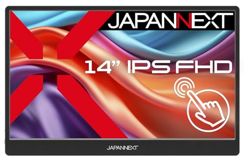 JAPANNEXT 14インチ モバイルモニター IPS パネル フルHD 1920x1080解像度 スマートケース付き (Type CPC対応