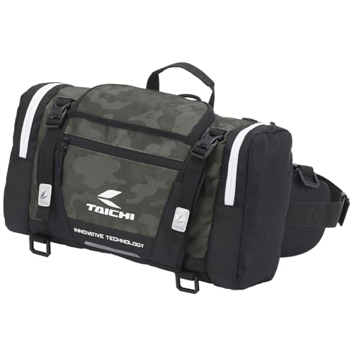 RSタイチ(RS TAICHI) バイク ボディバッグ ウエストバッグ ウエストポーチ 防水 大容量 ツーリング レインカバー付属 ヒップバッグ