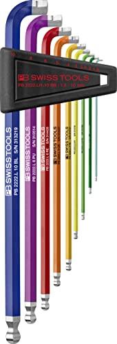 PB SWISS TOOLS マルチアングルレインボー六角レンチセット 2222LH-10RBCN