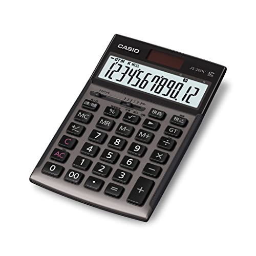 カシオ 本格実務電卓 12桁 日数&amp;時間計算 ジャストタイプ グレージュブラウン JS-20DC-GB-N グリーン購入法適合 エコマーク認定