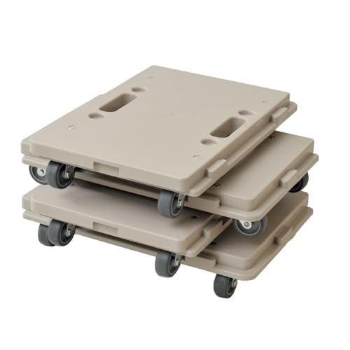 山善(YAMAZEN) 家庭用平台車 ホームキャリー 27.5×41cm【4台組お得セット】【日本製】台車 平台車 コンパクト 軽量 連結可能