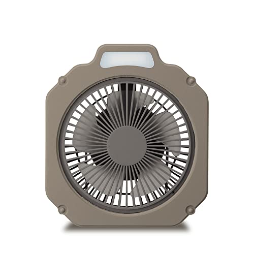 【アウトドアに最適】 ドウシシャ WindGEAR 扇風機 アウトドア向け 14？ LEDライト付 防水機能（IPX4) 2電源対応（充電式・U