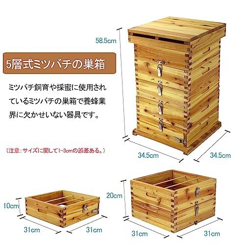 早い者勝ち 新品 ミツバチ 巣箱 木製 5層 みつばちの巣箱 ロック付き 養蜂箱 ミツバチ 巣箱 木製 5層 みつばちの巣箱 ロック付き 養蜂箱 ミツバチの