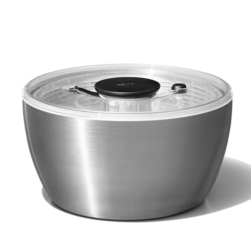 OXO オクソー サラダスピナー 野菜水切り器 ステンレス サラダスピナー 