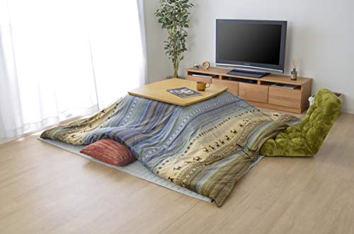 イケヒコ こたつ掛けふとん用カバー 大判長方形 ラディ 約215×295？ グリーン 洗える #5190859
