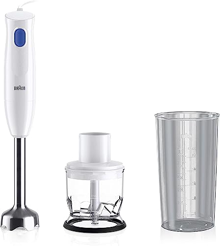 ブラウン ハンドブレンダーマルチクイック1 MQ10201MWH 軽量 コンパクト 離乳食 下ごしらえ スムージー スープ つぶす 混ぜる きざ