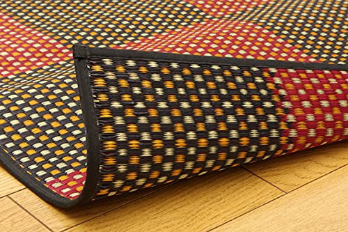 イケヒコ い草花ござカーペット 銀河 レッド 約261×352cm・江戸間6畳 #4105506 イケヒコ い草花ござカーペット 銀河 レッド 約261×352cm・江戸間6畳 #4105506