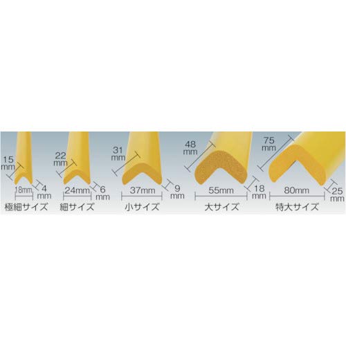 TRUSCO(トラスコ) 安心クッション L字型 大 10本入 アイボリー T10AC-07_2