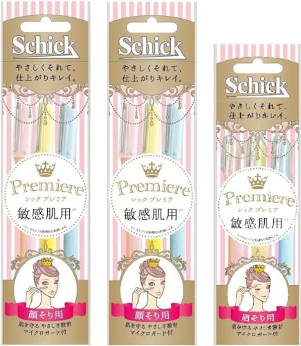 Schick(シック) シック Schick 3本入 × 2個 ・ プレミア 敏感肌用 Lディスポ まゆ用 3本入 × 1個 パック 【まとめ買