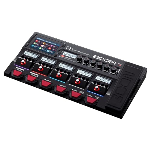 ZOOM G11 ギターマルチエフェクター 5インチタッチスクリーン 16アンプモデル + 6オリジナルアンプ 70プリセットIR IRローダー