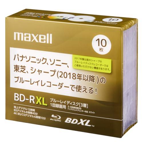 マクセルmaxell 録画用BD-R XL 10枚入 1回録画 100GB/2~4倍速 ハイビジョン 地上デジタル720分/BSデジタル 52
