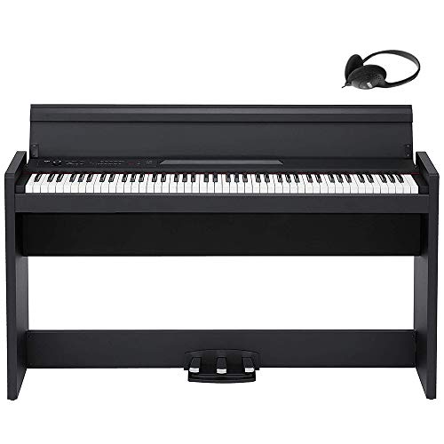 KORG(コルグ) 電子ピアノ LP-380U 88鍵盤/日本製/温かみを感じる木製/純正ヘッドフォンとペダルが付属 ブラック LP-380-B