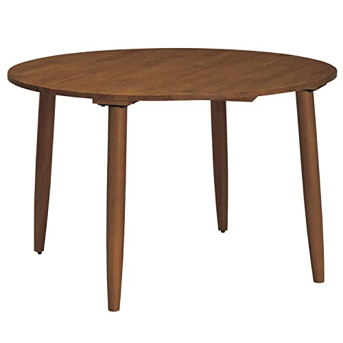 タマリビング(Tamaliving) ダイニングテーブル ボンド 丸 ブラウン 幅112cm [テーブル単品] 50004589