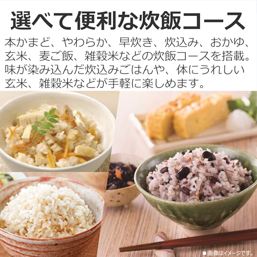 TOSHIBA(東芝) 炊飯器 5.5合 RC-10HR(W) ホワイト IH rice cooker 保温白米24時間 おかゆ 炊込み 玄米