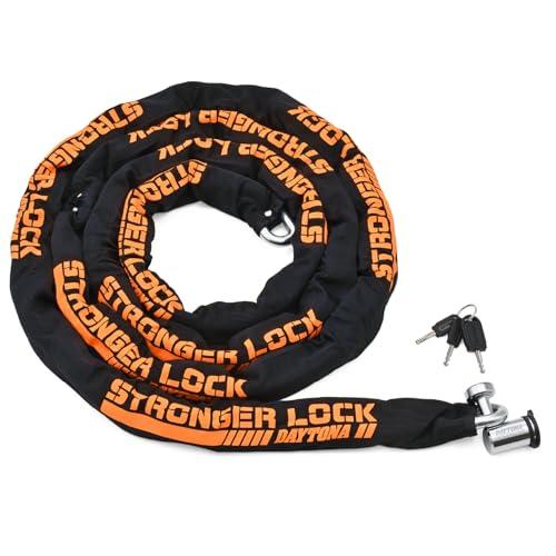 デイトナ(Daytona) バイク用 チェーンロック φ12mmスチール合金製 ディスクロック対応 LEDライト付き鍵 ストロンガーチェーンロッ