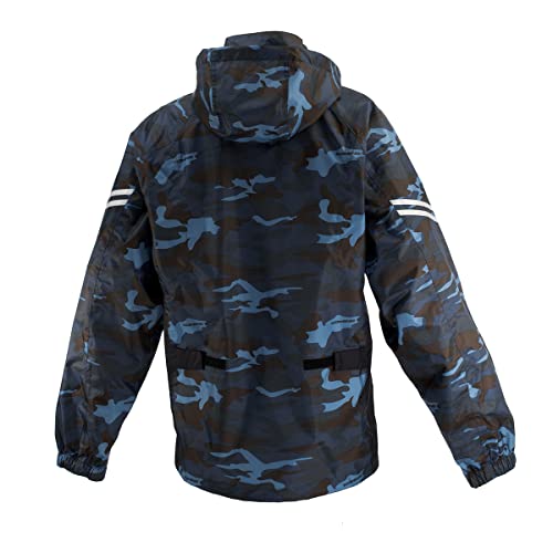 [コミネ] バイク用 レインウエア RK-5393 ブレスターレインウェア フィアート 03-5393 メンズ Blue Camo L_2