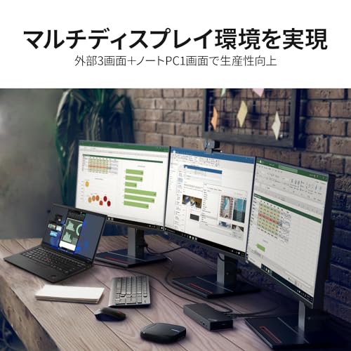 レノボ(Lenovo) ThinkPad ユニバーサル Thunderbolt 4 ドック ハブ ドッキングステーション Displayport