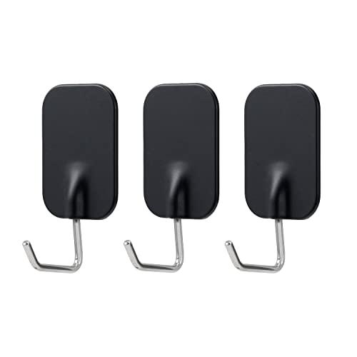 レック(LEC) 粘着 ツールフック 大 3個入 耐荷重 2kg ブラック