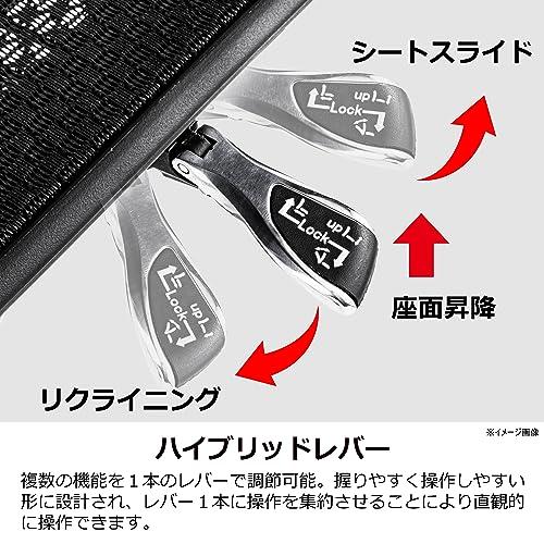 エルゴヒューマン2(ergohuman2) オフィスチェア フレーム:ブラック メッシュ:ブルー ヘッドレスト付き プロ ハイタイプ EHP2-_2