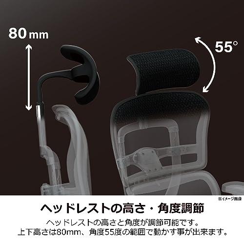エルゴヒューマン2(ergohuman2) オフィスチェア フレーム:ブラック メッシュ:ブルー ヘッドレスト付き プロ ハイタイプ EHP2-_4